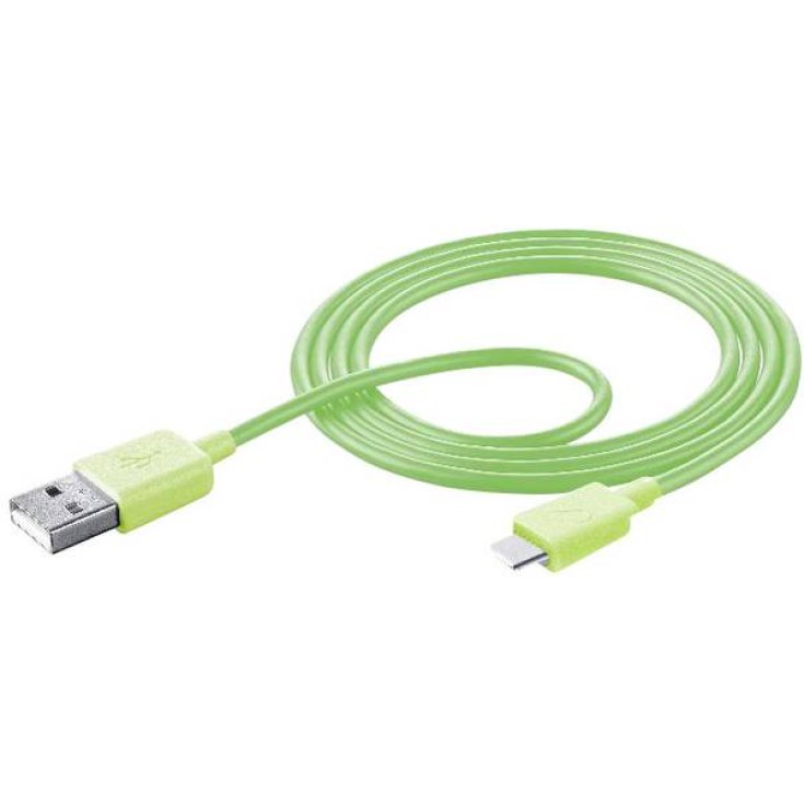 Câble de données vert Smart USB 2.0 USB-C Cellularline 1 1 m