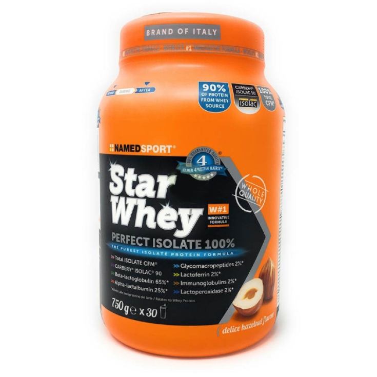 Star Whey Perfect Isolate 100% Délice Noisette NamedSport® 750g