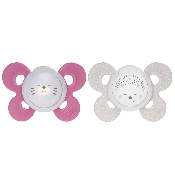 Chicco Sucette Silicone Physio Confort Fille 16-36 M 2u Silicone Physio Confort Fille 16-36 M 2u