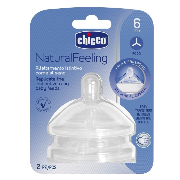 Tétine Chicco Natural Feeling Papilla Flow 2 Unité 6m