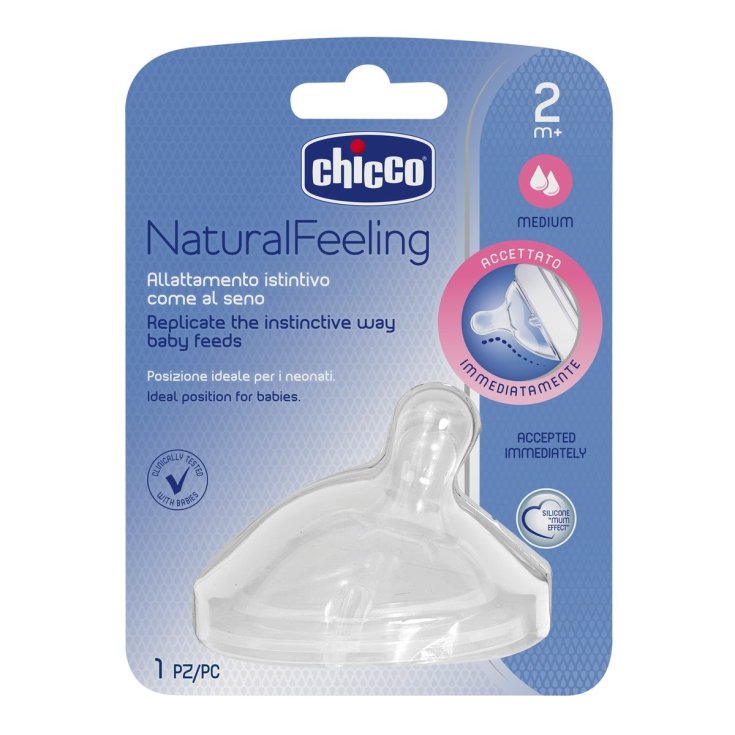 Tétine Chicco® NaturalFeeling 2m + (débit moyen)