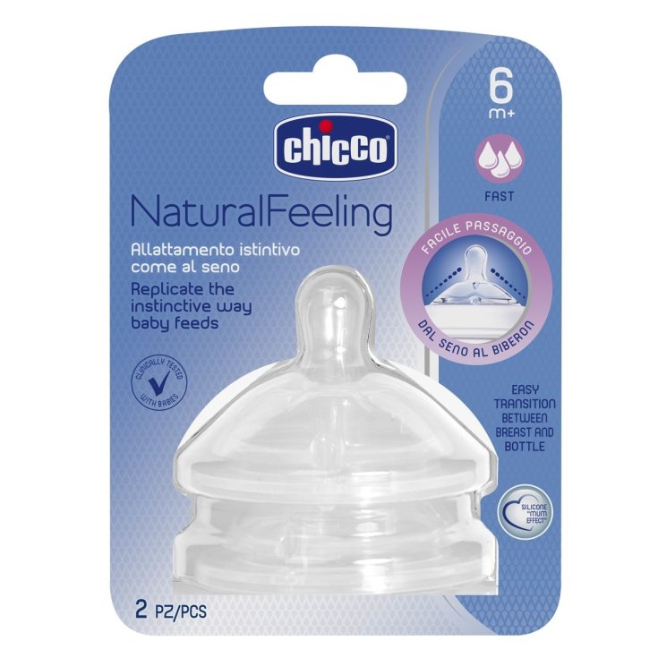 Tétine NaturalFeeling 6m+ (Débit Rapide) Chicco® 2 Pièces