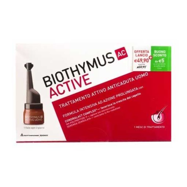 Traitement Anti-Chute Homme Biothymus AC Active 10 Ampoules
