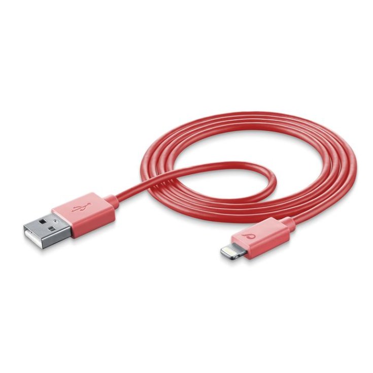 Câble USB #Stylecolor - Câble de données Lightning Cellularline 1 Rose
