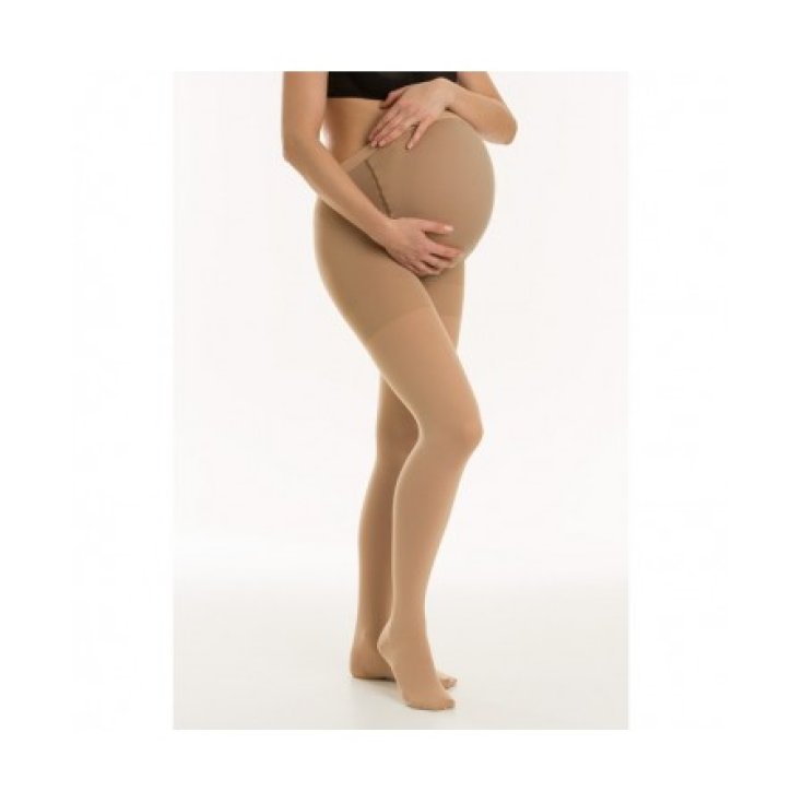 Collant Femme Enceinte Varisan® Top K1 Court Bout Fermé Couleur Beige Taille 2 Cizeta