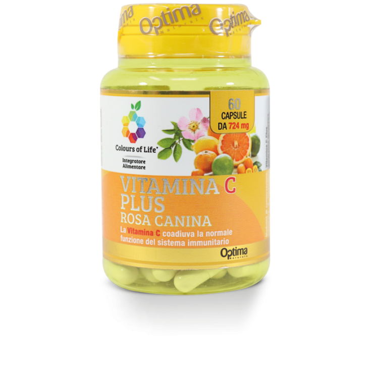 Vitamine C Plus Avec Rose Musquée Colors Of Life® Optima Naturals 60 Capsules