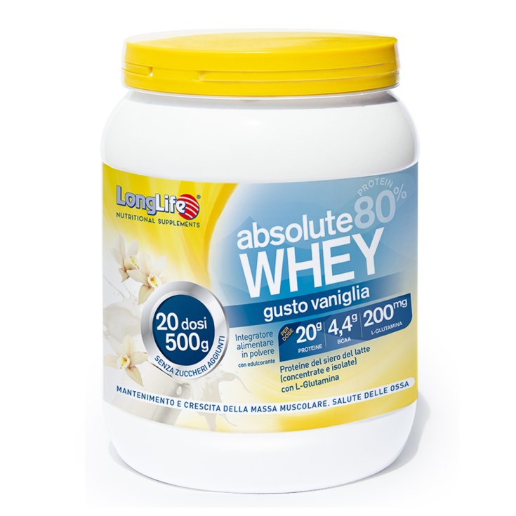 Absolute Whey 80% Saveur Vanille LongLife 500g