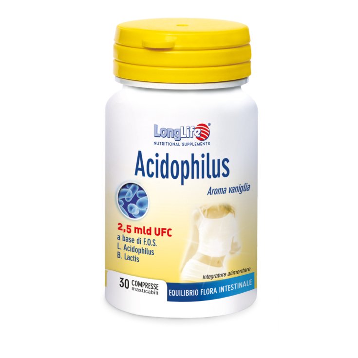 Acidophilus 2,5 Mld UFC LongLife 30 Comprimés à Croquer Vanille