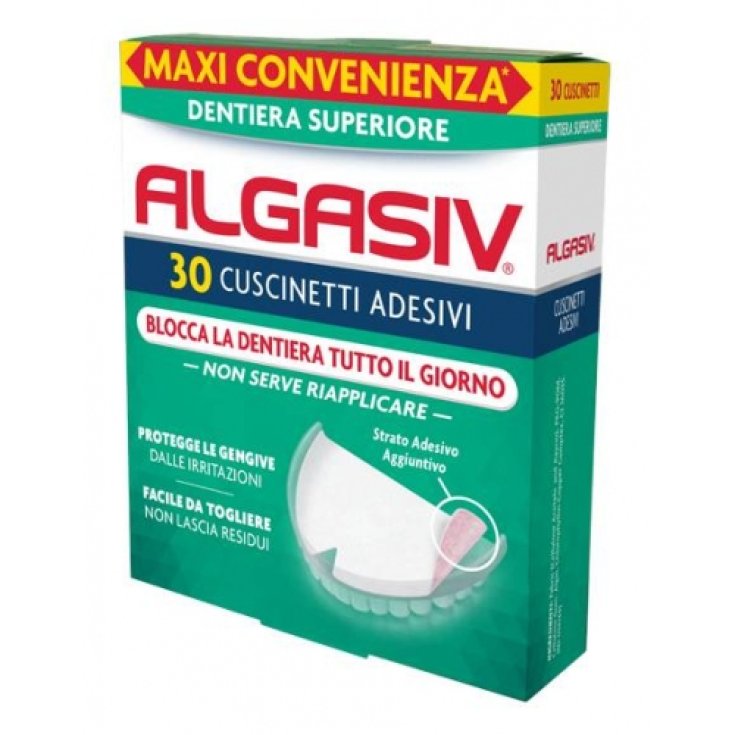 Algasiv 30 Plaquettes Adhésives Adhésives pour Prothèse Supérieure