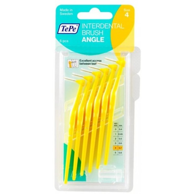 Pinceau Angle Jaune 0,7 Tepe 6 Pièces