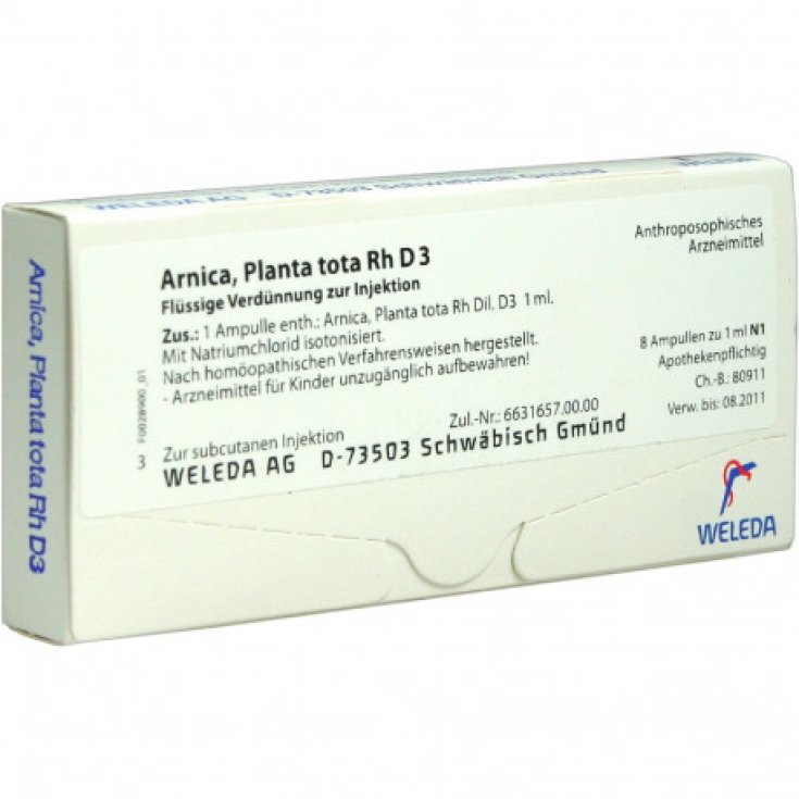 Arnica Planta Totat Rh D3 Weleda 8 Ampoules de 1 ml