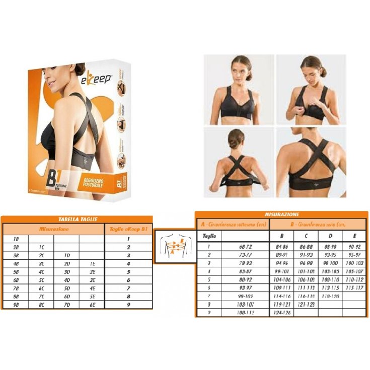 B1 Soutien-Gorge Postural eKeep Blanc Taille 3