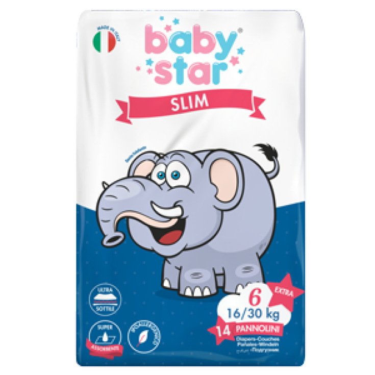 BabyStar Slim Extra Large Taille 6 (16-30Kg) 14 Couches