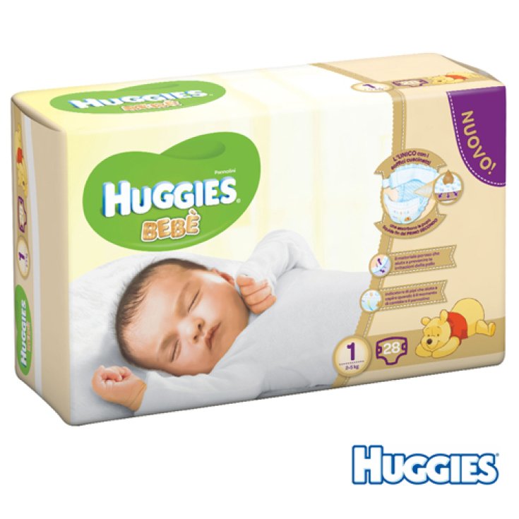 Baby Huggies 28 Couches Extra Care Taille 1
