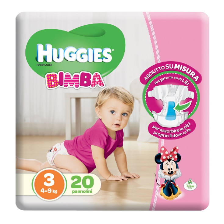 Bimba Huggies® 20 Pannolini Taglia 3 (4-9 kg)
