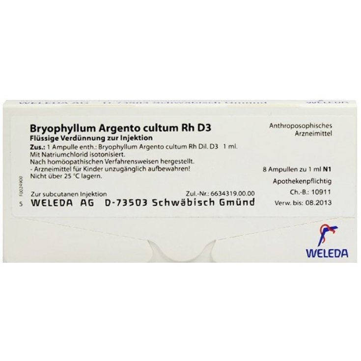 Bryophyllum Silver Rh D3 Weleda 8 Ampoules de 1 ml