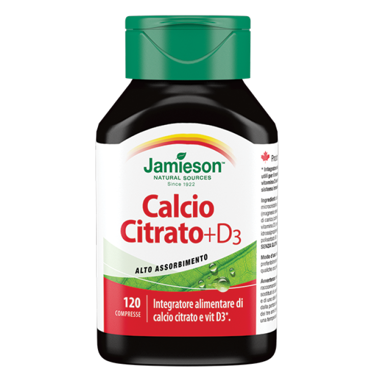 Citrate de Calcium + D3 Jamieson 120 Comprimés
