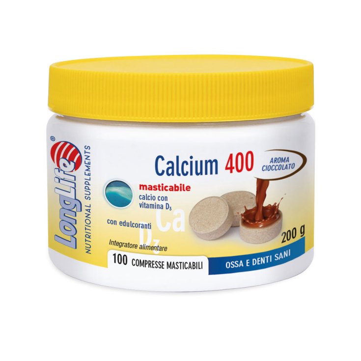 Calcium 400 Chocolat LongLife 100 Comprimés à Croquer