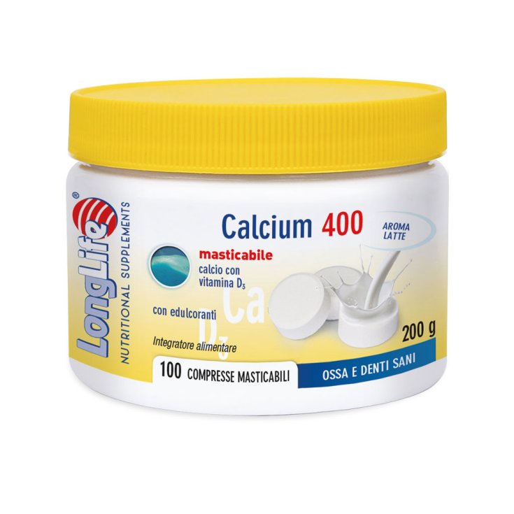 Calcium 400 Lait LongLife 100 Comprimés à Croquer