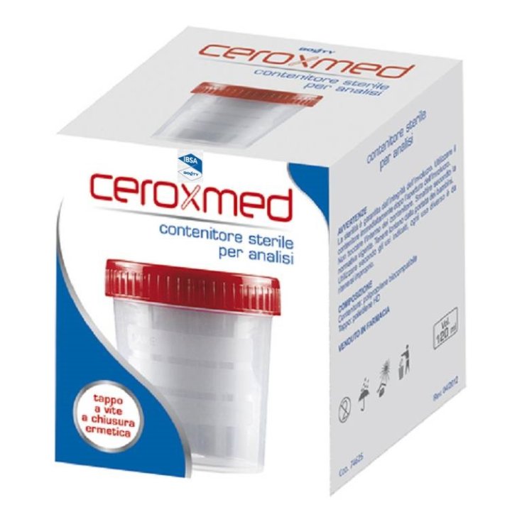 Ceroxmed Récipient Stérile Pour Analyse D'urine IBSA 120ml