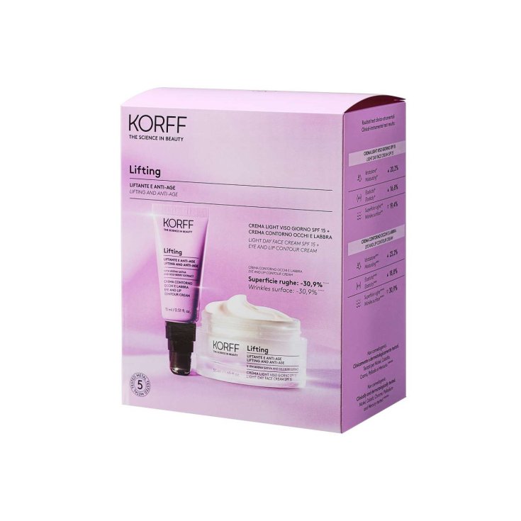 KORFF Crème de Jour Visage Légère + Coffret Lifting Contour Yeux Et Lèvres