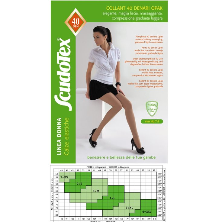 Collants 40 Opak ScudoTex Fumè Taille 3