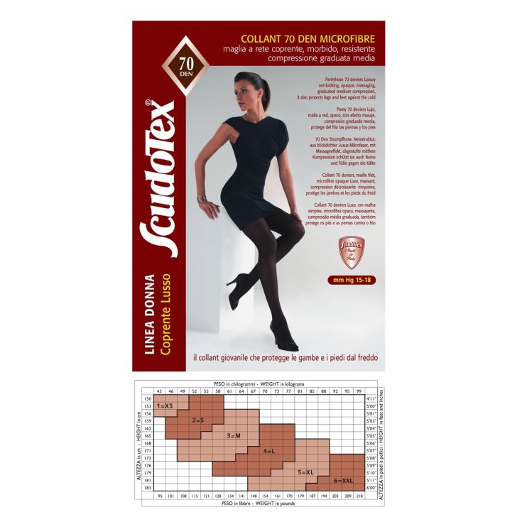 Collant Luxe Opaque 70 ScudoTex Noir Taille 2