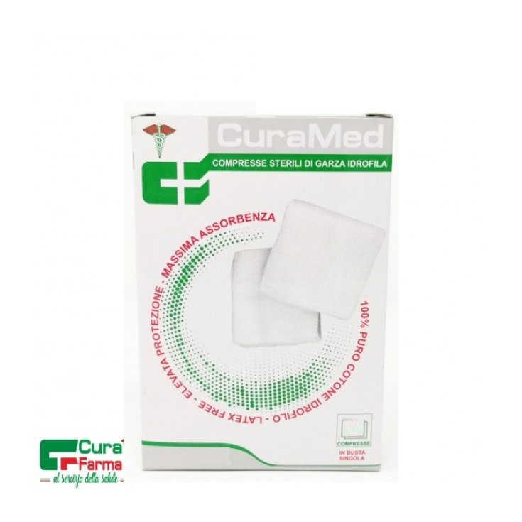 Compresse Gaze Hydrophile Stérile CuraMed 4 Comprimés 10x25cm