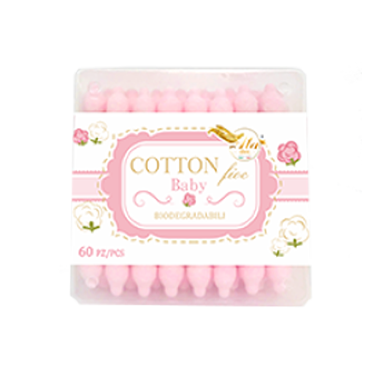 Cotton Fioc Baby Rosa Ala 60 cotons-tiges