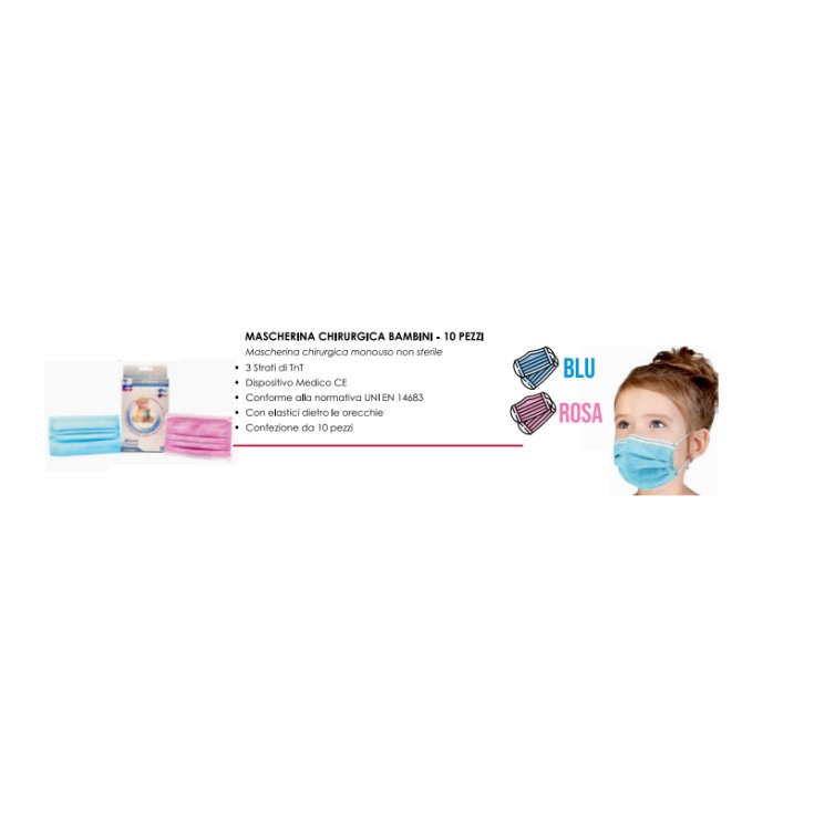 Kids Care Protect Masque Chirurgical 10 Pièces