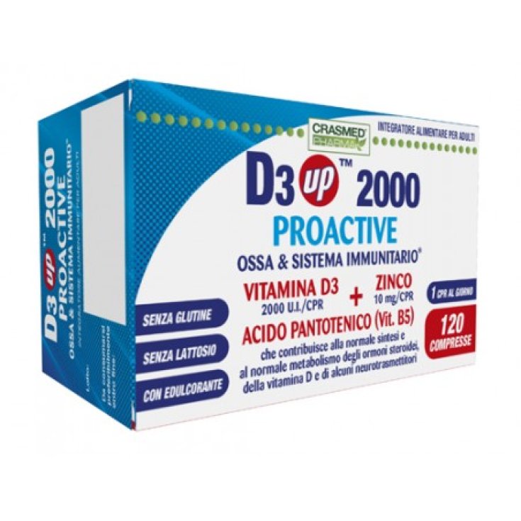 D3 Up 2000 Proactif Crasmed Pharma 120 Comprimés