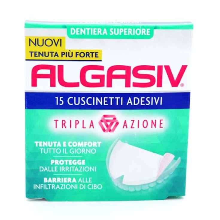 Algasiv® Triple Action Prothèse Supérieure 15 Pastilles Adhésives