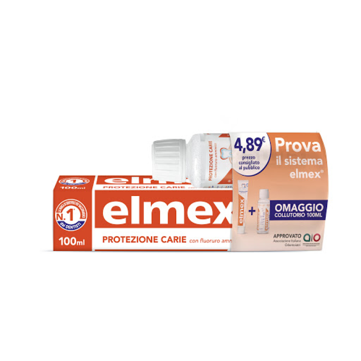 elmex® Dentifrice Protection Caries + Bain de Bouche Offert