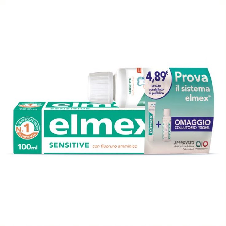 Dentifrice elmex® Sensitive + Rince-bouche offert
