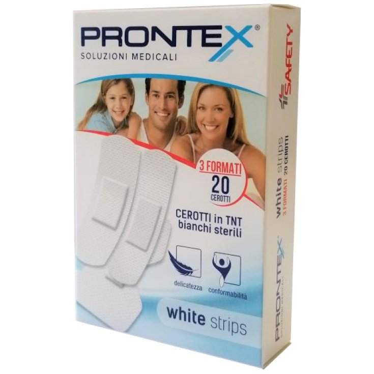 Safety Prontex Bandes Blanches Patchs Blancs 20 Patchs Assortis