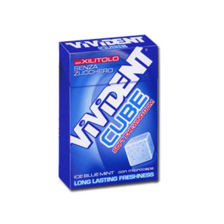 Vivident Cube Bleu Glacé Sans Sucre 23g