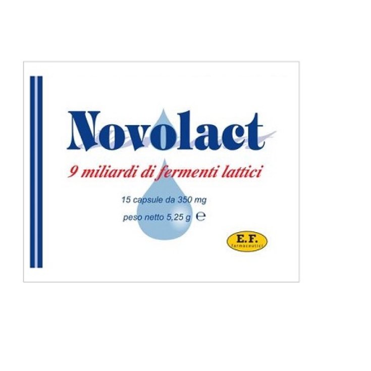 EF Farmaceutici Novolact 9 Milliards de Ferments Lactiques 15 Gélules 350mg