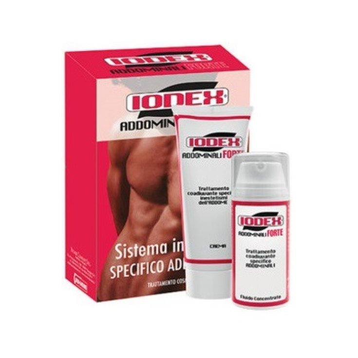 Iodex Strong Abdominal Traitement Spécifique Imperfections Abdominales Duopack Crème 200 ml + Fluide 100 ml