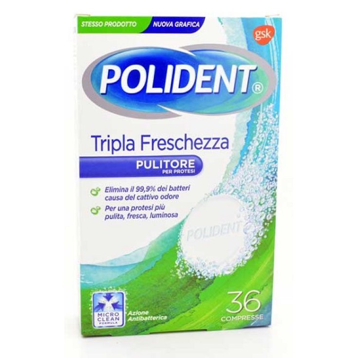 POLIDENT TRIPLE FRAÎCHEUR 36CPR