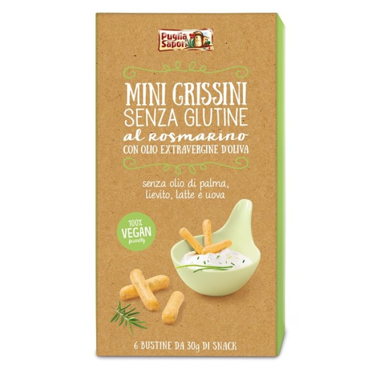 Puglia Sapori Mini Gressins Au Romarin Sans Gluten 6x30g