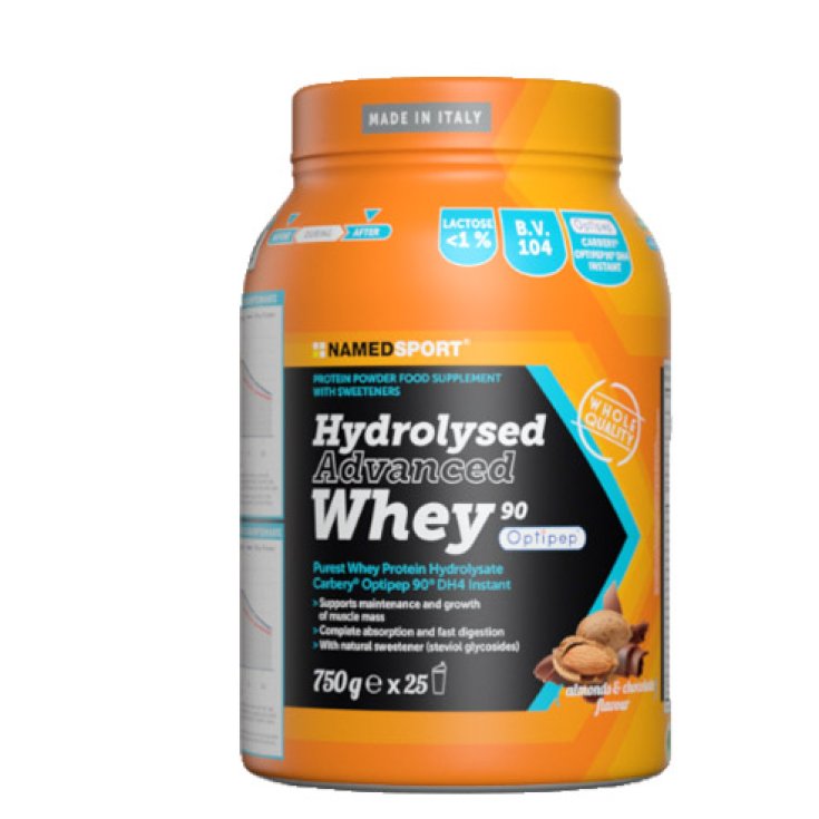 Named Sport Hydrolysed Advanced Whey90 Optipep Complément Alimentaire Saveur Chocolat Et Amande 750g