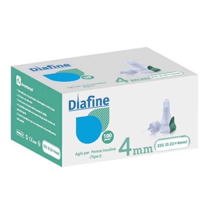 Aiguille Autopiqueuse Diafine 32G x 4mm Diacare 100 Pièces