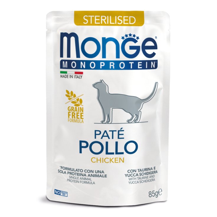 MONGE CAT PÂTÉ STÉRIL POULET 85G