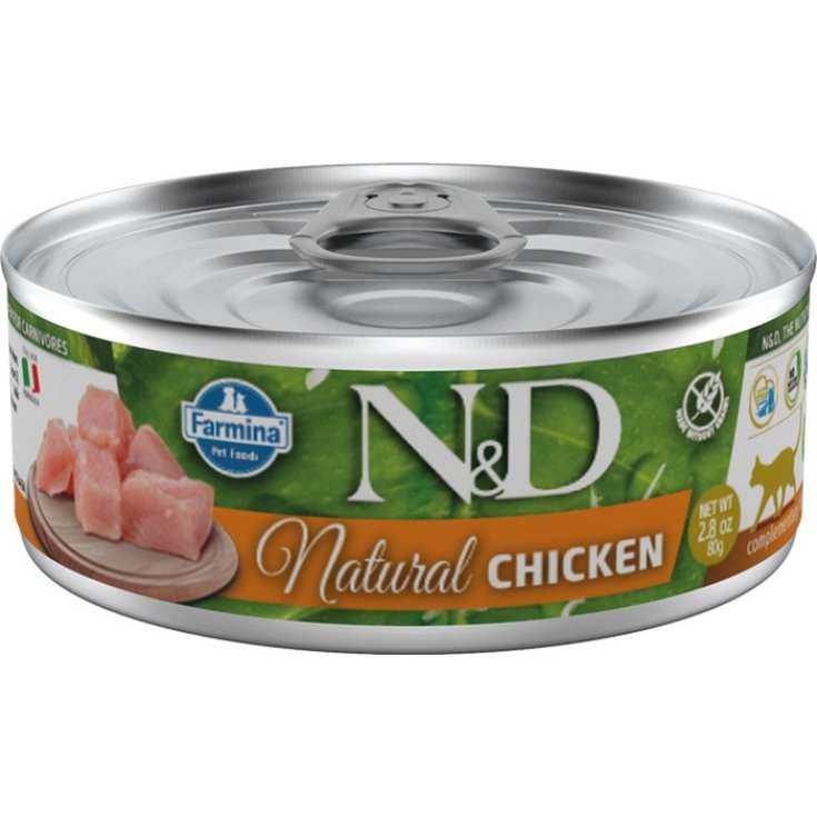 N&D CAT POULET NATUREL 80G