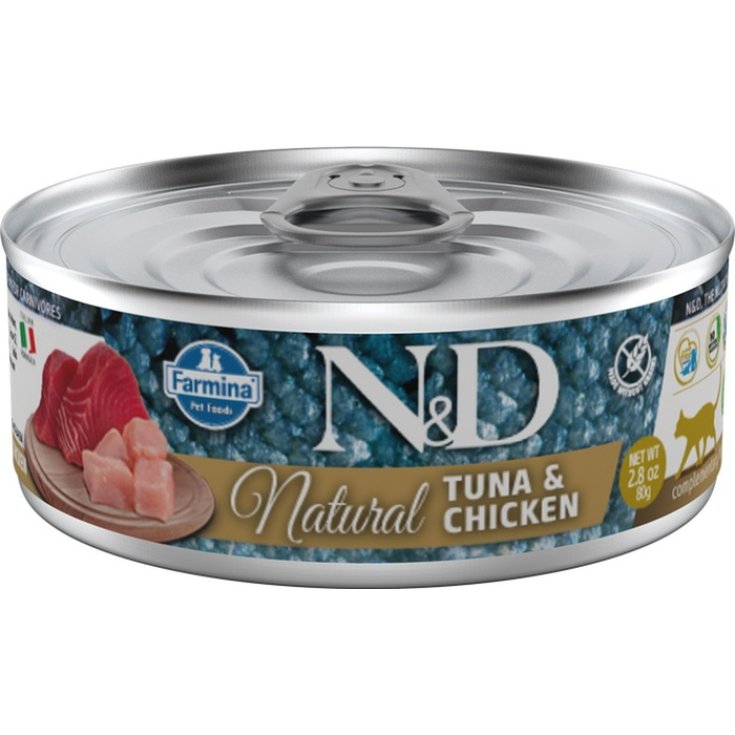 N&D CAT THON ET POULET NATURELS80G