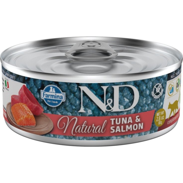 N&D CAT THON ET SAUMON NATURELS80G