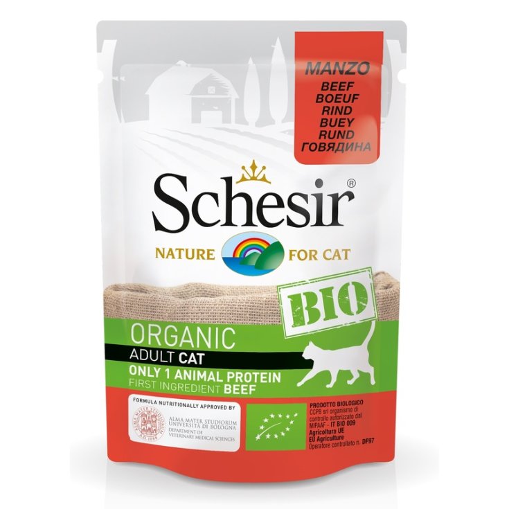 SCHESIR BIO CHAT BOEUF 85G