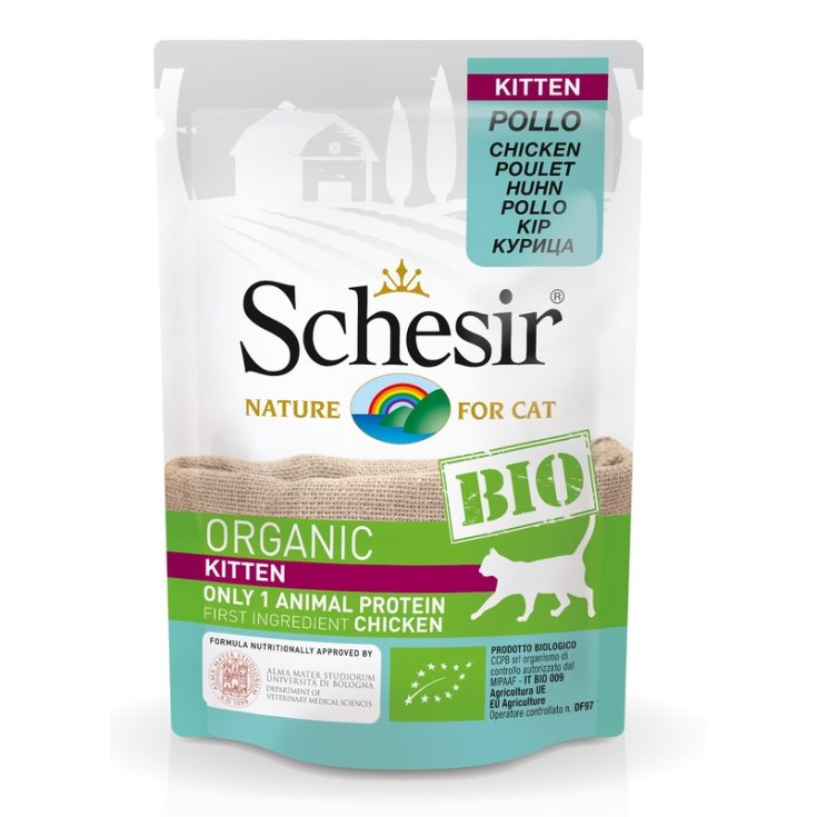 SCHESIR BIO CHAT KITT POULET 85G