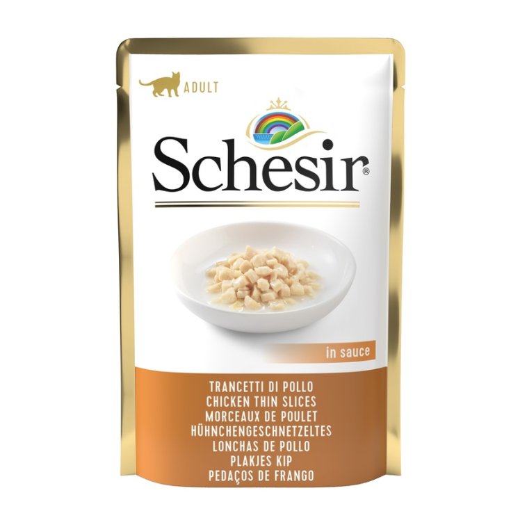 SCHESIR CHAT POULET TRANCHÉ 85G
