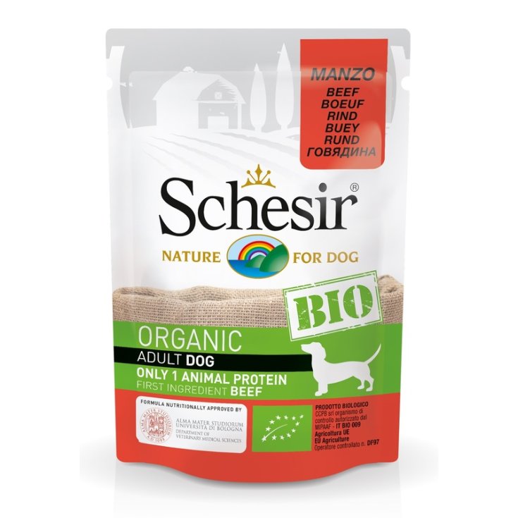 SCHESIR BIO CHIEN BOEUF 85G